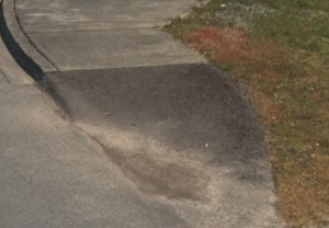 asphalt lowered curb